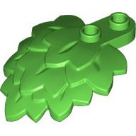 Lego větev s listy, světle zelená (6457953, 6507837)